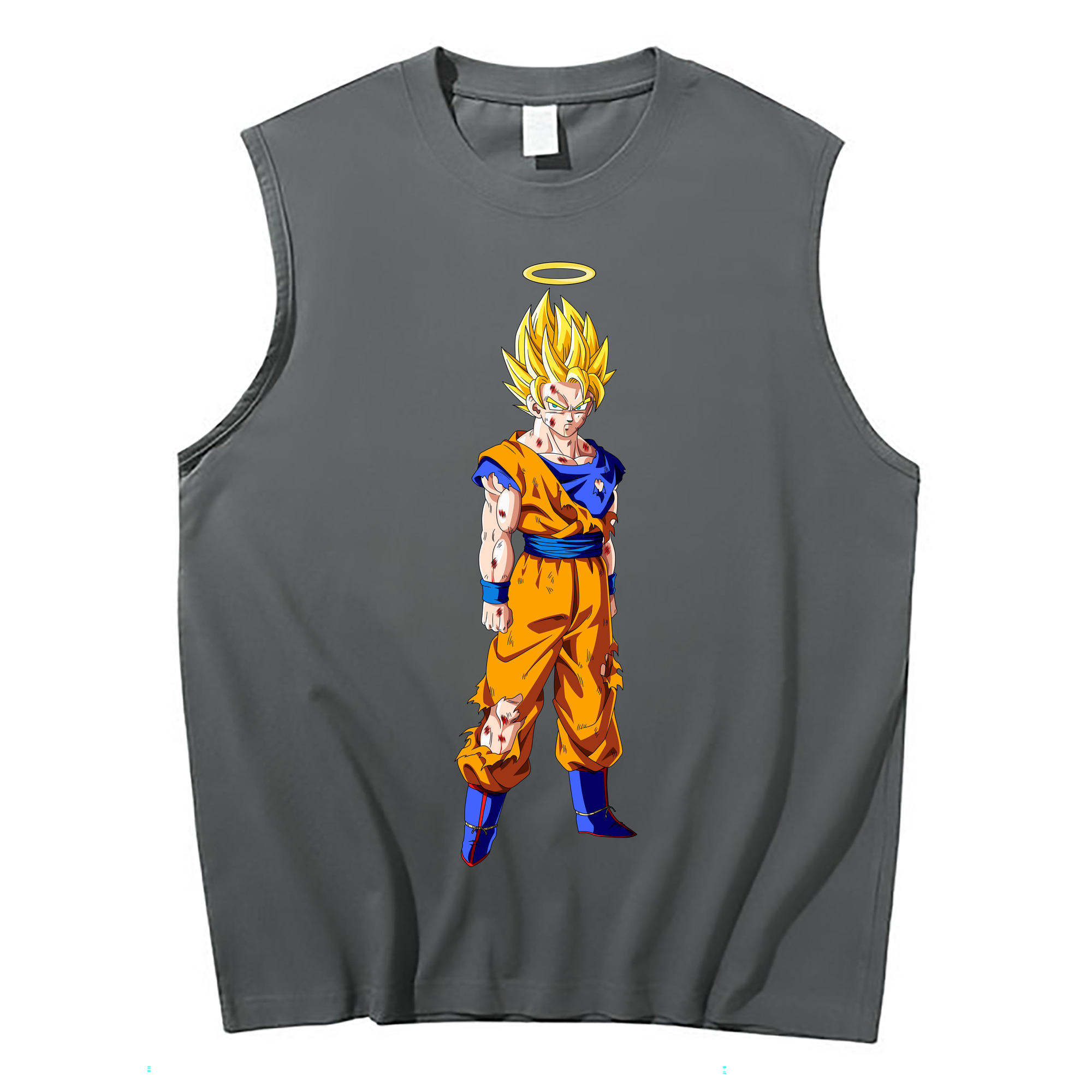 （画像用） ドラゴンボール 孫悟空（そん ごくう）Son Goku カカロット DRAGON BALL Kakarotto コットン100％タンクトップ（フロントプリント）